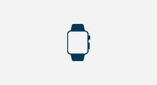 Apple watch icon on grey background